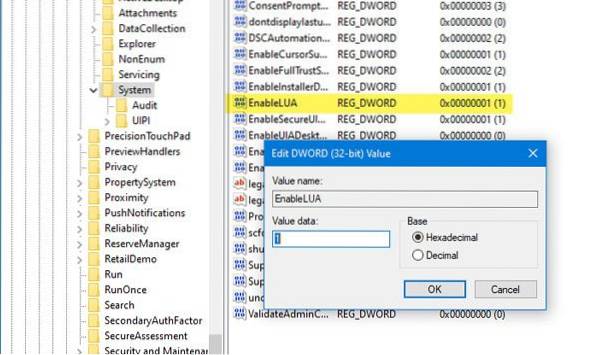 Fix You Must Restart Your Computer To Turn Off User Account Control in Windows 10