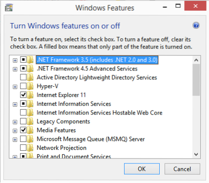 De fouten herstellen bij het installeren van Microsoft .NET Framework 3.5 in Windows 8/8.1/10