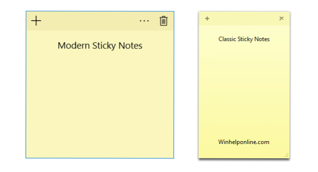Get back Classic Sticky Notes After Installing Windows 10 Anniversary Update