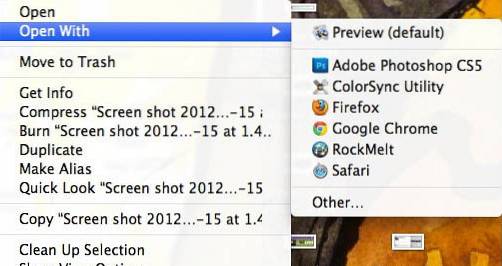 Sbarazzarsi di app non necessarie nell'elenco Apri con [Mac]