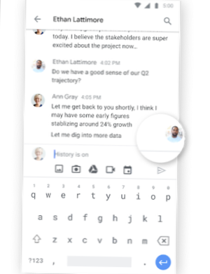 google chat message read