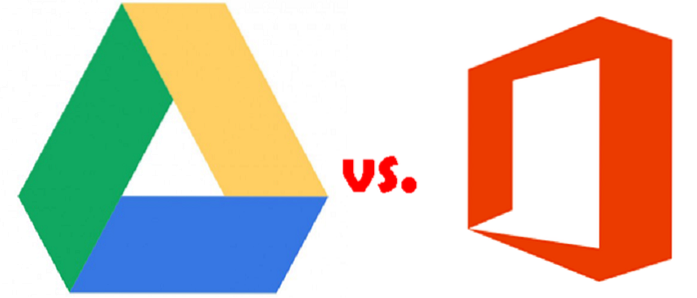 Google Drive vs. Applicazioni Web di MS Office