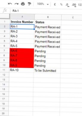 google sheets conditional formatting relative reference