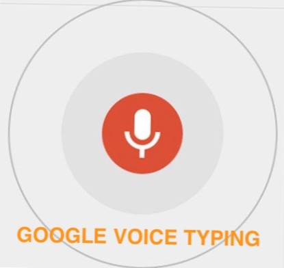 google voice typing
