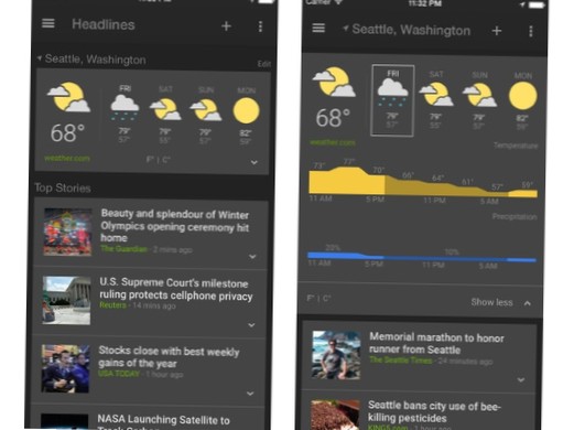 application météo google pour iphone