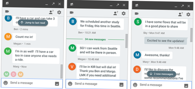 hangouts shows unread message
