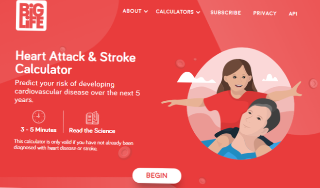 calculator risc risc atac de cord Canada