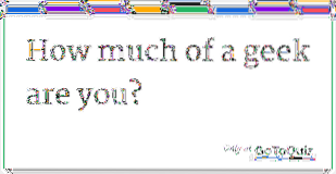 How Much of a Geek Are You?