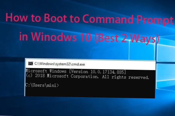 Como acessar o prompt de comando quando o Windows 10 não inicializa