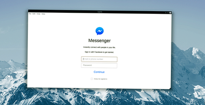 Cum se accesează Facebook Messenger pe desktopul Linux cu Caprine