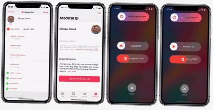 jak získat přístup k lékařské id na iphone