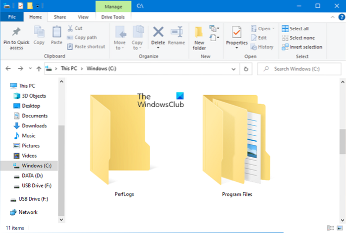 How To Access PerfLogs Folder in Windows 10