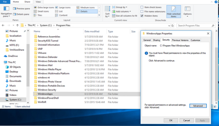 How to access the Microsoft Store apps location