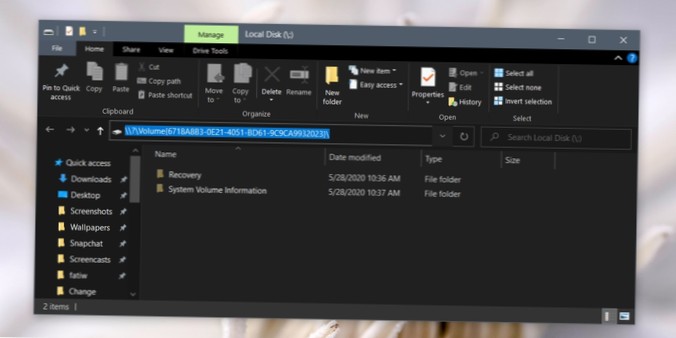 Sådan får du adgang til gendannelses- og opstartspartitionen i Windows 10