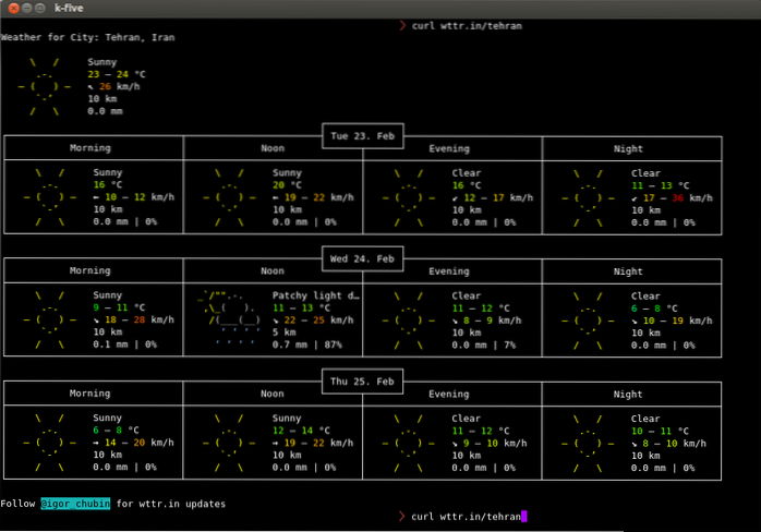 How to Access Weather Forecasts from Linux Command Line