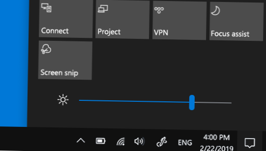So fügen Sie einen Helligkeitsregler in Windows 10 hinzu