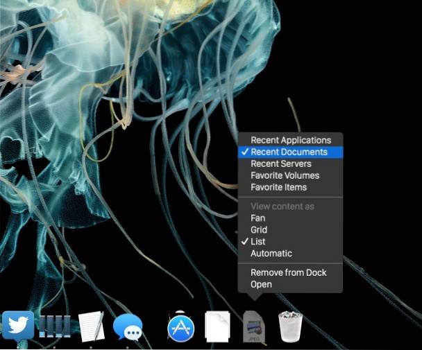 How to Add a Recent Items Stack to Your Dock in OS X