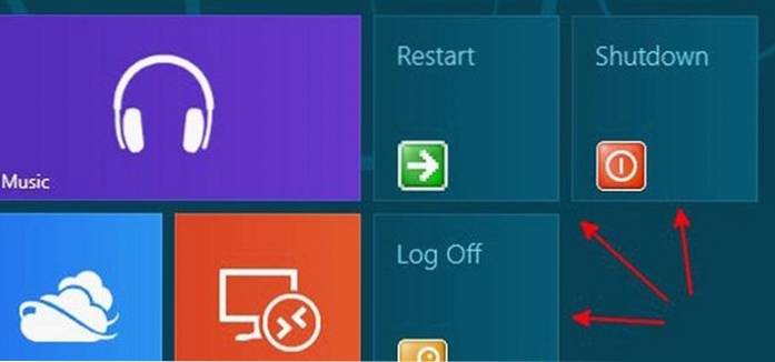 Cum se adaugă o placă de închidere pe ecranul de pornire Windows 8