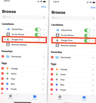 how to add google docs to icloud drive on iphone