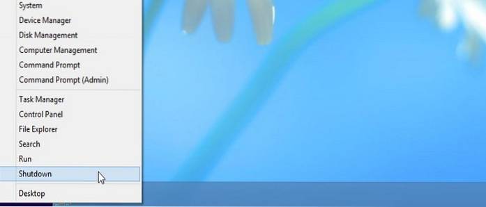 Cum se adaugă opțiuni de închidere și repornire în meniul contextual al barei de activități [Windows 8]