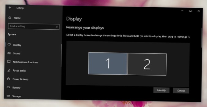 How to arrange multiple monitors on Windows 10