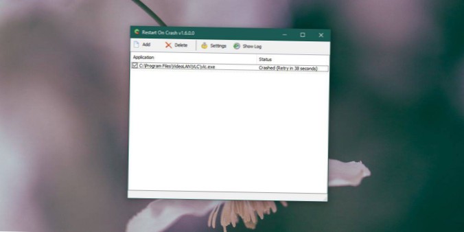 Comment redémarrer automatiquement une application en panne sur Windows 10