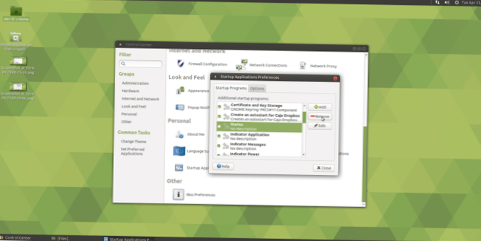 Comment démarrer automatiquement les programmes sur Mate
