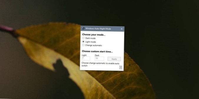 Como alternar automaticamente temas escuros e claros com base no tempo no Windows 10