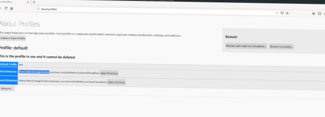 How to back up Firefox Snap settings on Linux