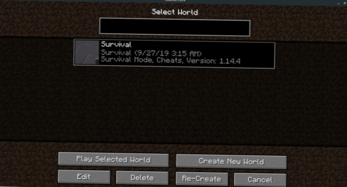So sichern Sie Minecraft-Welten unter Linux