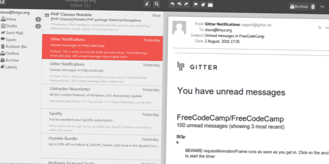 So sichern Sie Ihr Geary Mail-Profil unter Linux