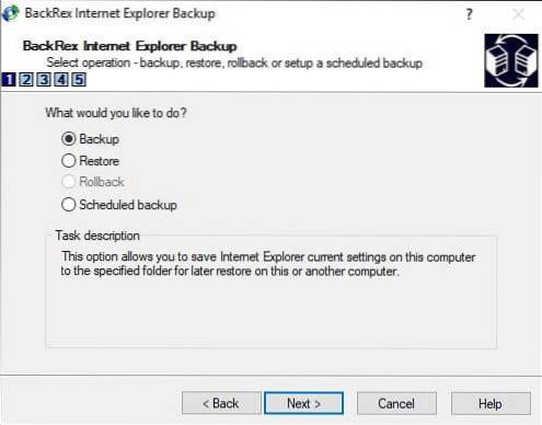 How To Backup Internet Explorer Settings with BackRex