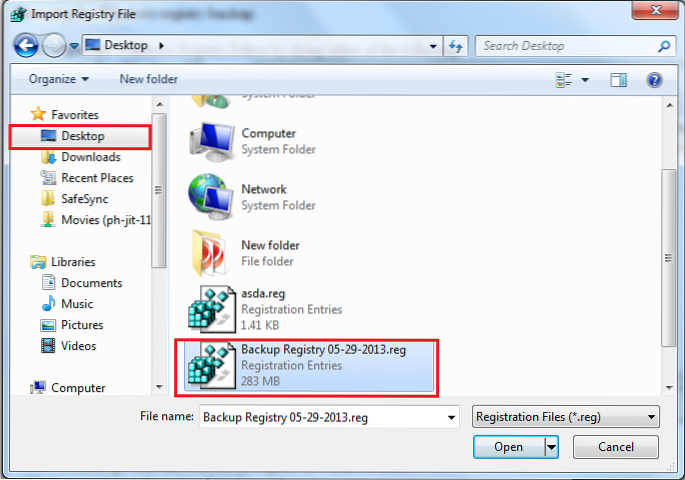 Come eseguire il backup del registro in Windows 7