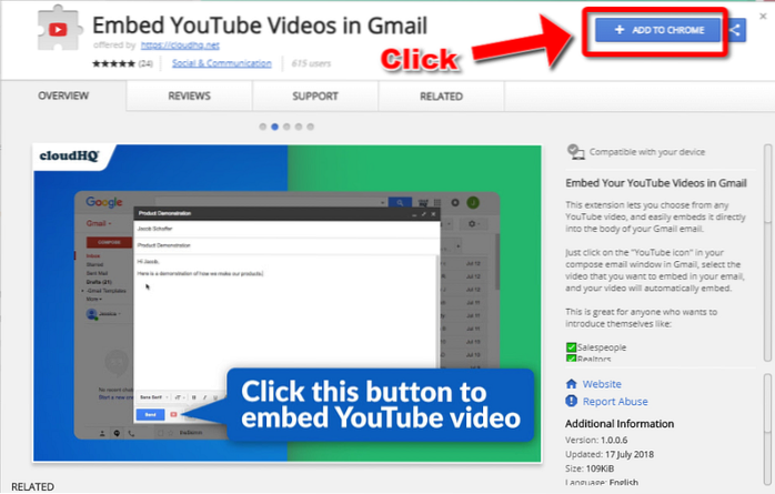 Come incorporare meglio i video di YouTube in Gmail