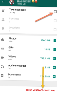 Hvordan bulk slette Whatsapp mediefiler