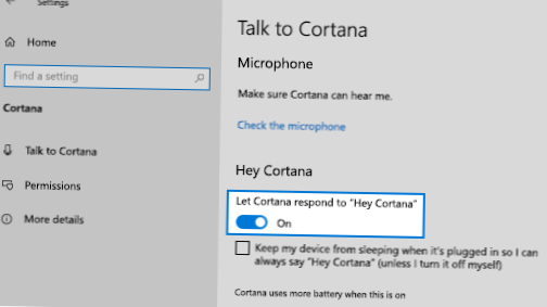 Cum să apelați Cortana