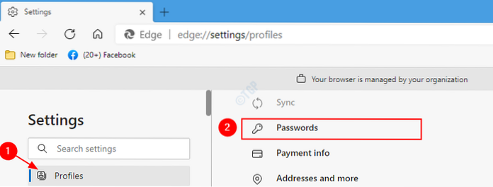 How To Change or Update the Password that is Saved in the Microsoft Edge Browser