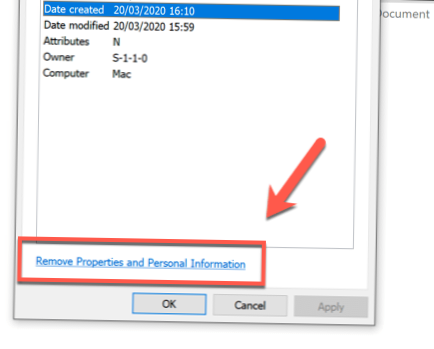 How to change the 'Created' date for a file on Windows 10