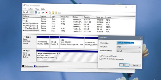 How to change the file system of a drive on Windows 10