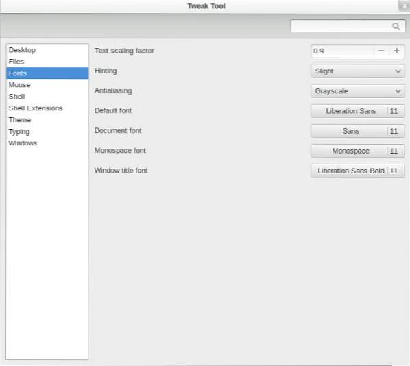 Så här ändrar du teckensnitt i GNOME 3