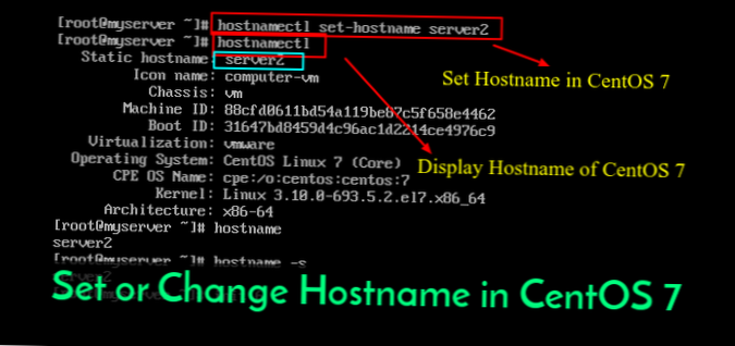 How to change the Linux computer hostname