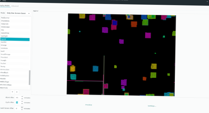 How to change the screensaver on XFCE