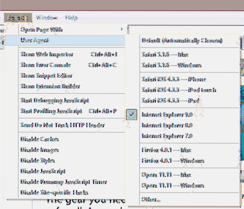Hvordan endre brukeragenten i Safari for Mac
