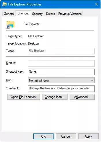 How to Change WinKey   E Shortcut Target in Windows 10?