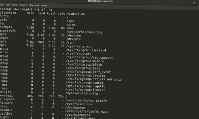 Comment vérifier l'espace disque libre sous Linux