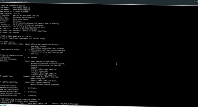 How to check hard drive health on Linux
