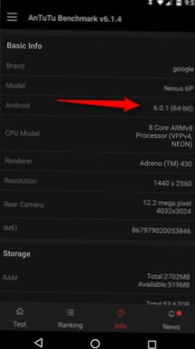 Come verificare se un dispositivo Android è a 64 bit o 32 bit