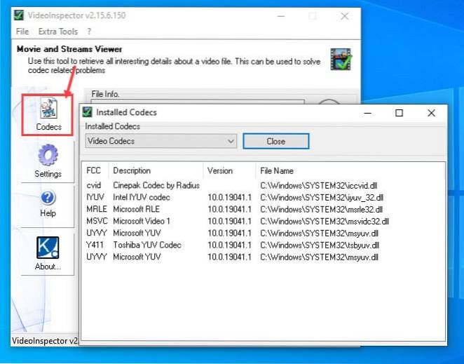 Como verificar os codecs instalados no Windows 10