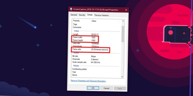 So überprüfen Sie die Videoauflösung und Bildrate unter Windows 10