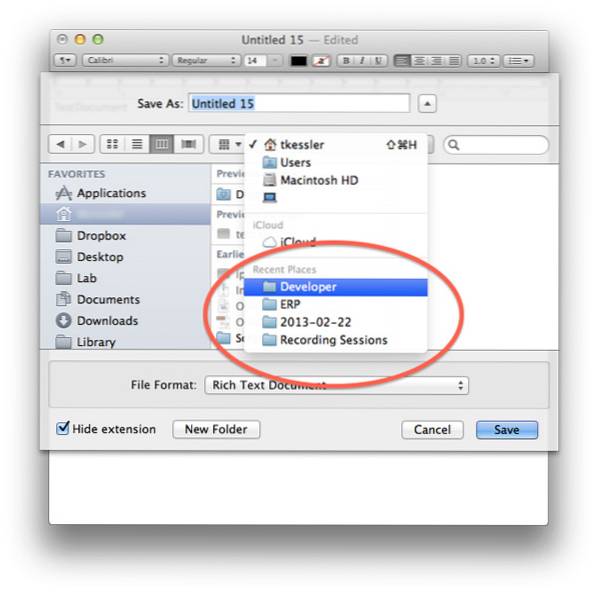 How to Clear and Manage “Recent Places” In OS X
